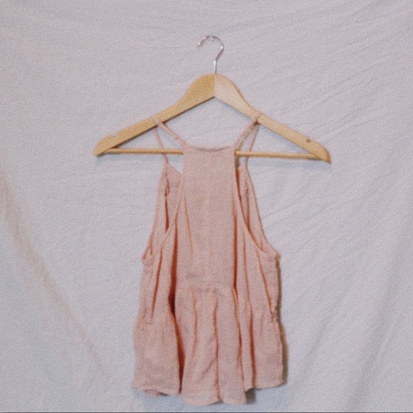 LIGHT PINK TANK TOP WITH LACE DETAILING - Picture 2 of 2